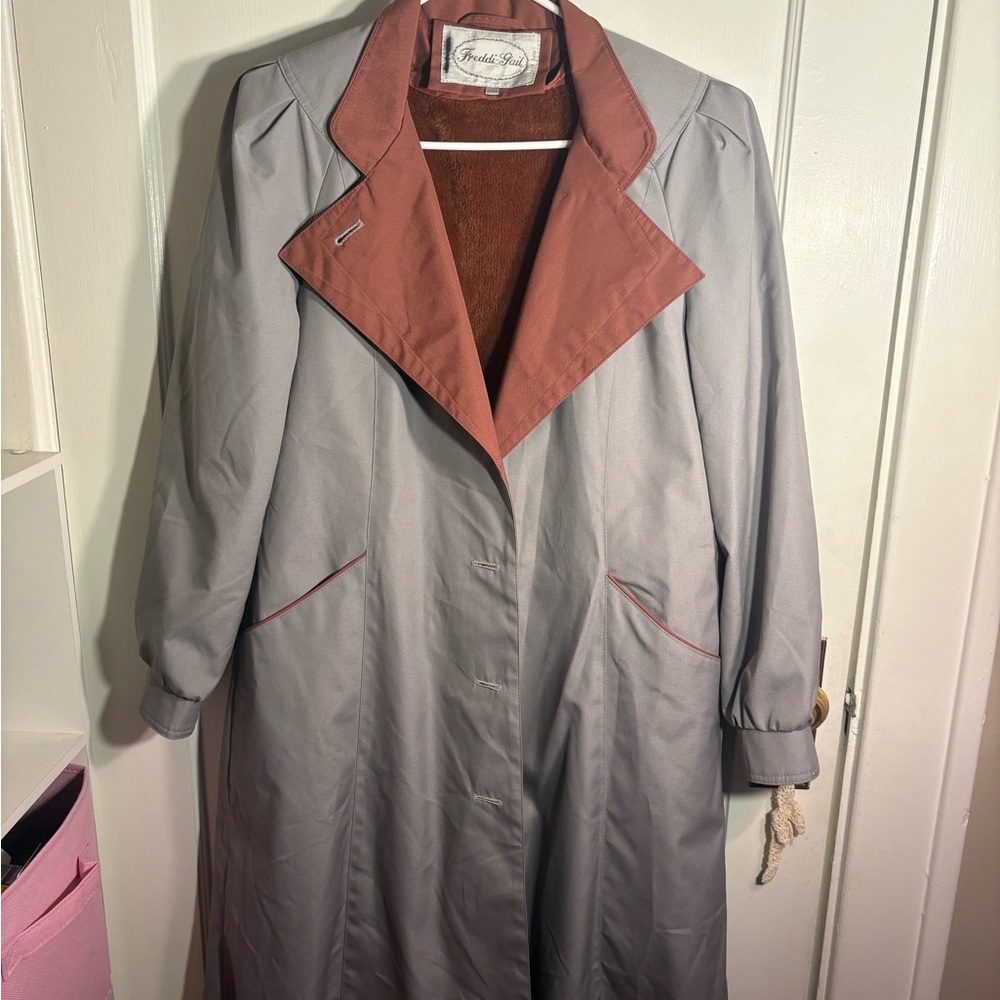Gray and Rust Women's Coat